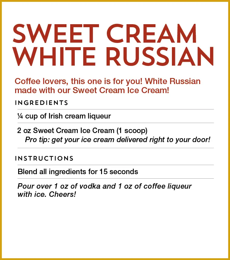 Sweet Cream White Russian Recipe.